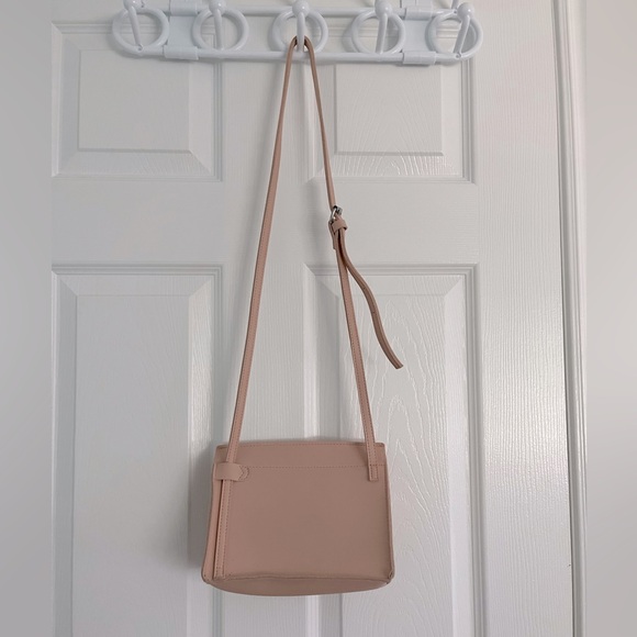 Dusty Rose Faux Leather Crossbody Purse - Picture 2 of 5